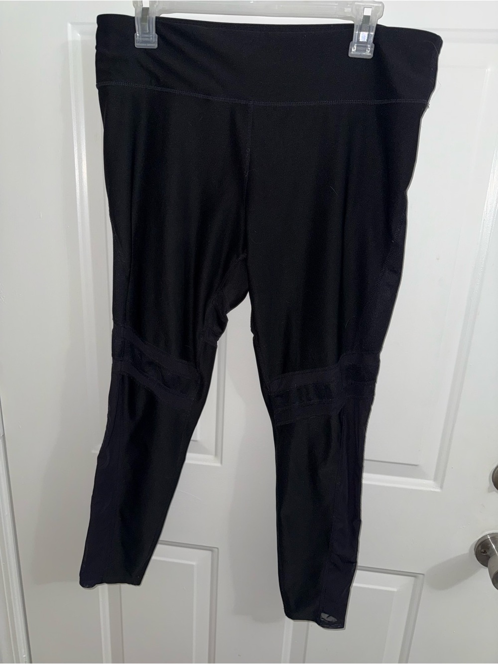 JoyLab Black High-Rise Mesh-Panel Leggings